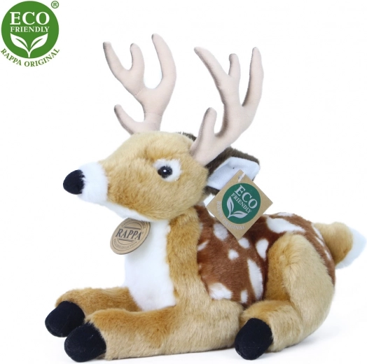 Pluchen hert/reejong liggend 21 cm ECO-FRIENDLY