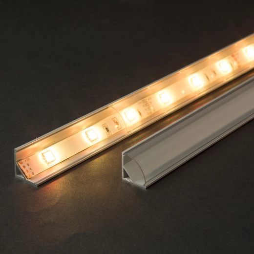 Transparante afdekking voor aluminium LED-profiel 1 m