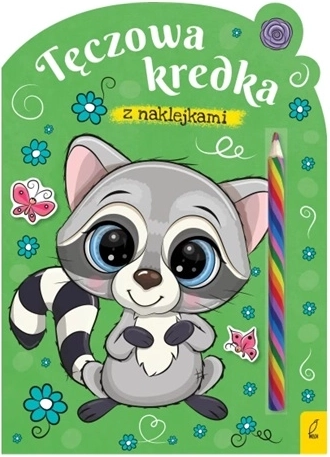 Regenboogpotlood – kleurboek met wasbeer