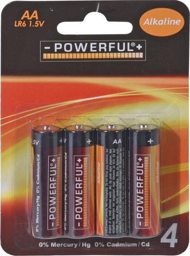 Alkaline batterijen AA 1,5 V, 4 stuks