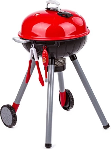 Mobiele barbecue op wieltjes met afneembaar deksel