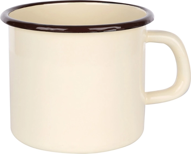 Geëmailleerde mok Silesia 0,45 l, crème