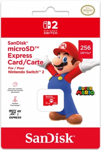 microsd express kaart 256 gb sandisk pro nintendo switch