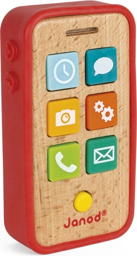Houten kindertelefoon Janod met geluiden
