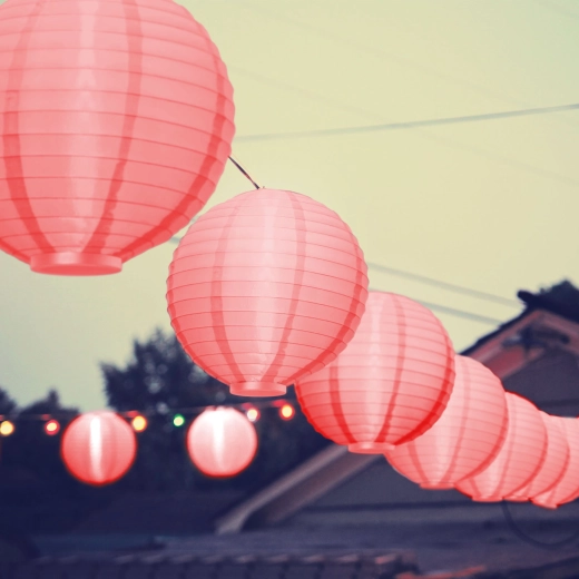 Rode LED-lampion