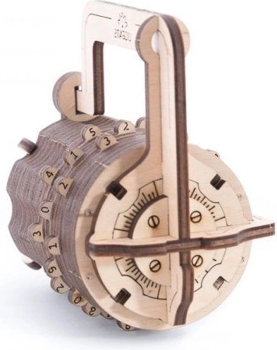 Ugears 3D-puzzel cijferslot – mechanische houten bouwset