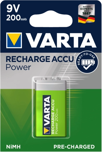 Varta oplaadbare 9V NiMH batterij 200 mAh Ready2Use