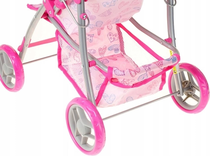 Eenvoudige montage en mooi roze design met hartjes