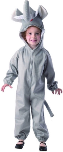 Carnavalskostuum olifant voor kinderen XS (92–104 cm)