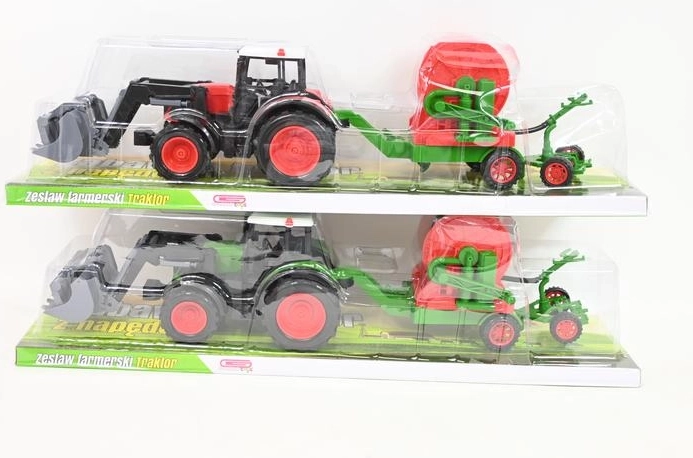 Kindertractor met landbouwmachine