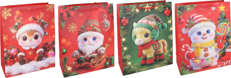 Kerstcadeautas maat L - 1 stuk