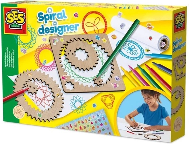 SES Creative spiral designer – houten set om spiralen te tekenen