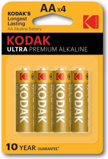Kodak Ultra Premium alkaline batterijen AA 1,5 V, 4 stuks