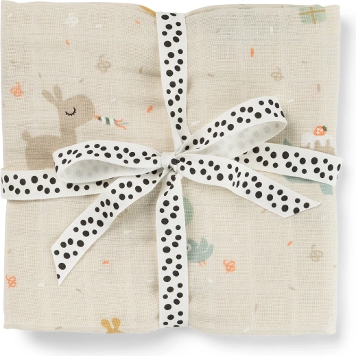 Done by Deer inbakeringsdoek van mousseline Celebration, zandkleurig