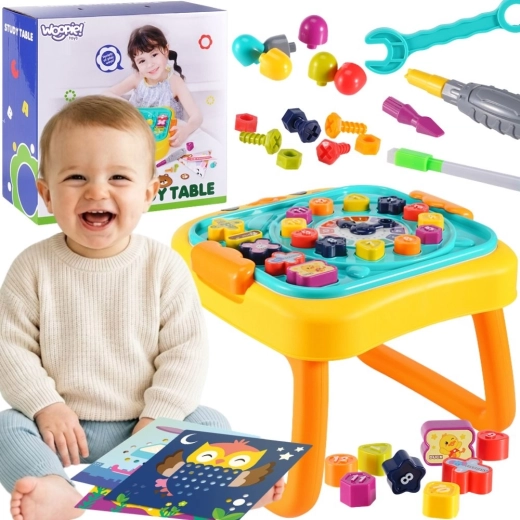 Woopie interactieve educatieve tafel 3-in-1 – werkbank, tekenbord en cijfers leren