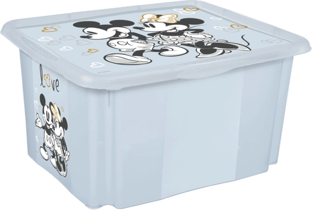 Opbergdoos met deksel klein Mickey blauw