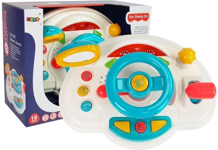 Interactief stuur voor kinderen met lichtjes, geluiden en claxon