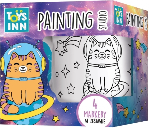 Toys Inn mok Kat in de ruimte – creatieve kleurset