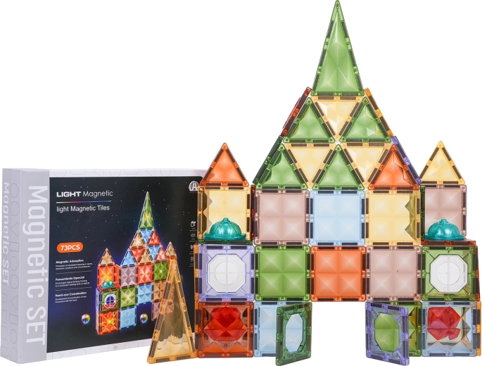 3D magnetische bouwset met verlichting, 75 onderdelen