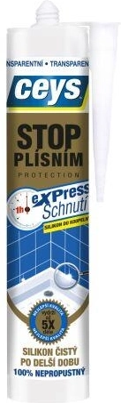 Silicone tegen schimmel voor badkamer en keuken 280 ml transparant CEYS