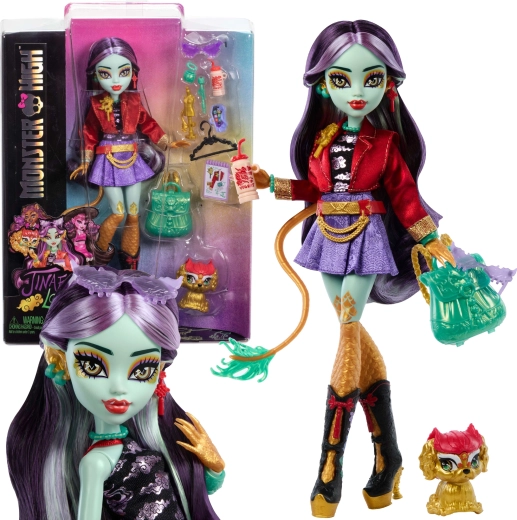 Monster High-pop Jinafire Long met huisdier Cloudy