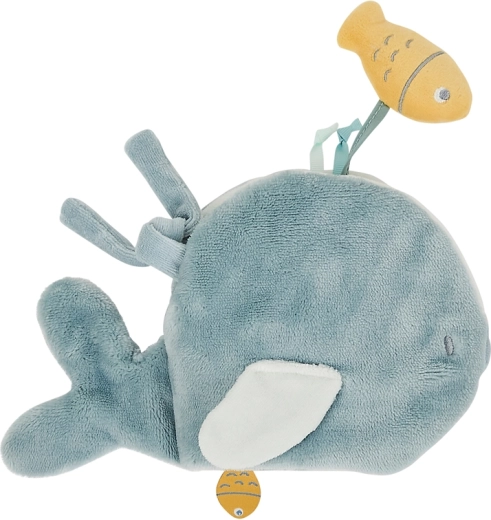 Nattou pluchen activiteitenboekje Sally walvis 14 cm