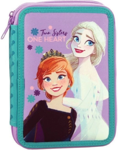 Tweelaagse schooletui Frozen Elsa en Anna, volledig uitgerust