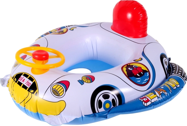 Opblaasbaar bootje met stuur voor kinderen 70 × 80 cm