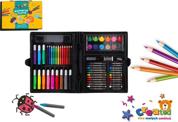 Creatieve schilderset in een kunststof koffer