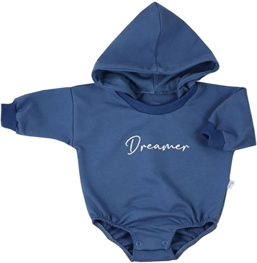 Baggy babybody met capuchon Koala Dreamer – blauw