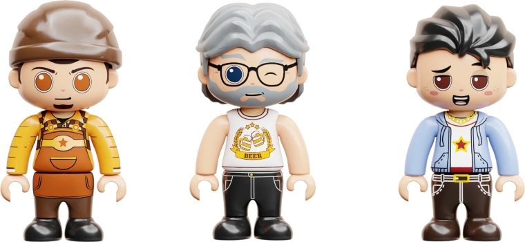 Minifiguurtjes om de scène compleet te maken