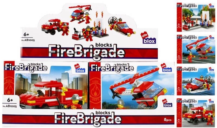 Bouwset brandweer met minifiguur – 4 soorten