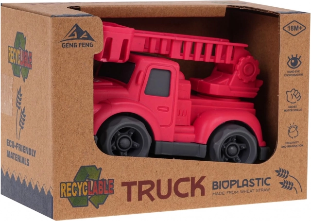 ecologische brandweerwagen van bioplastic voor kinderen vanaf 18 maanden