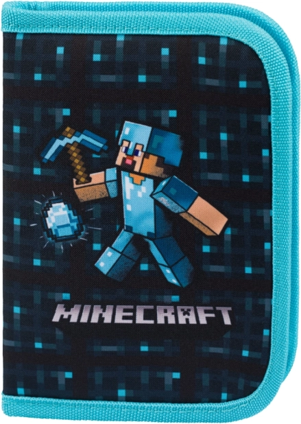 Schooletui Minecraft met motief van een blauwe bijl