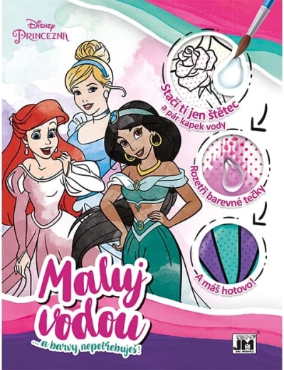 Schilderen met water A4 Disney Prinsessen – magische kleurplaten