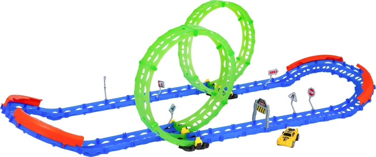 Dubbele 360°-loops die oplichten in het donker