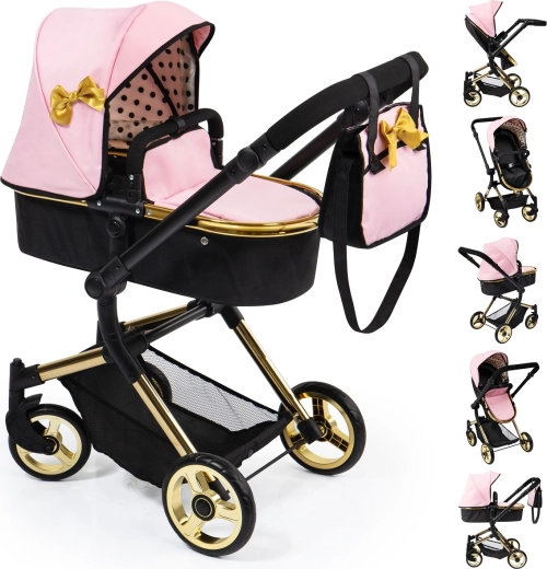Combi-poppenwagen: reiswieg en sportwagen