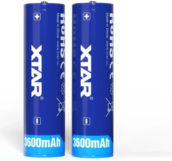 Li-ion accu XTAR 18650 3,6 V 3600 mAh met beveiliging