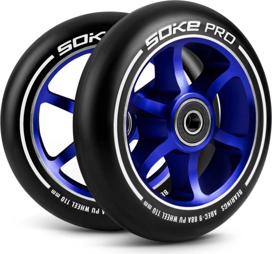Scooterwielen Soke 110 mm blauw (2 stuks)