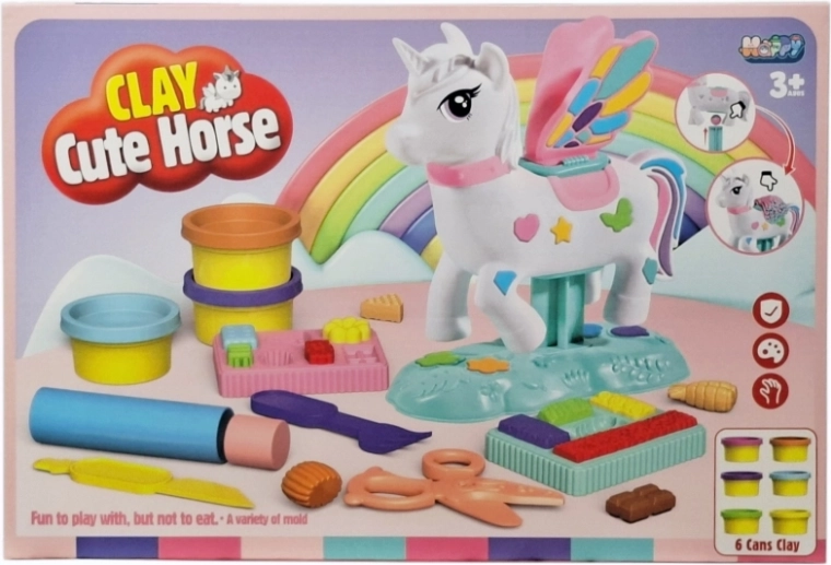 Creatieve set met klei Eenhoorn - 1 stuk