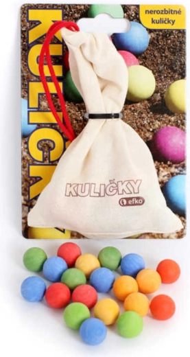 EFKO onbreekbare plastic knikkers in een zakje, 20 stuks