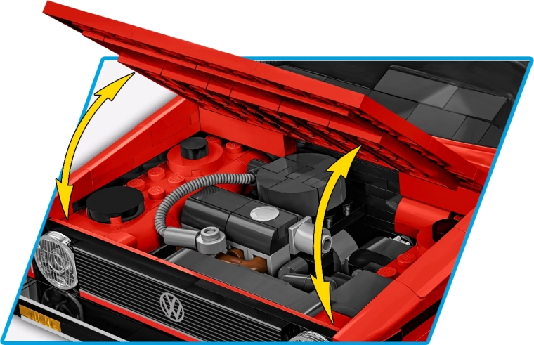Uitgewerkte motor onder een openende motorkap