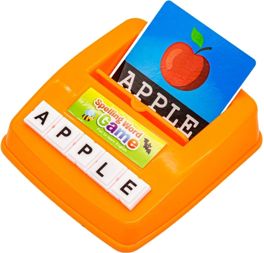 Engels leren door te spelen: afbeelding + woord + letters