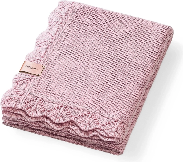 BabyOno gebreide bamboedeken Pink 75 × 100 cm