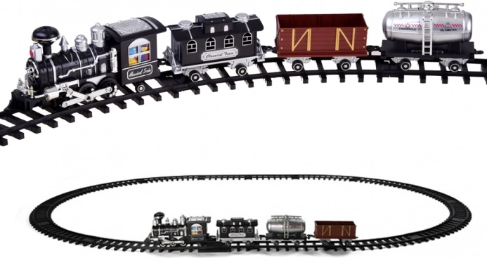 Treinstel met locomotief en wagons met afstandsbediening
