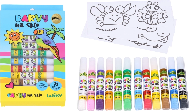 Glitterverf voor glas 11+1, 10 ml