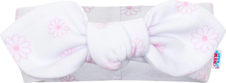 Elastische haarband met strik in bijpassende print