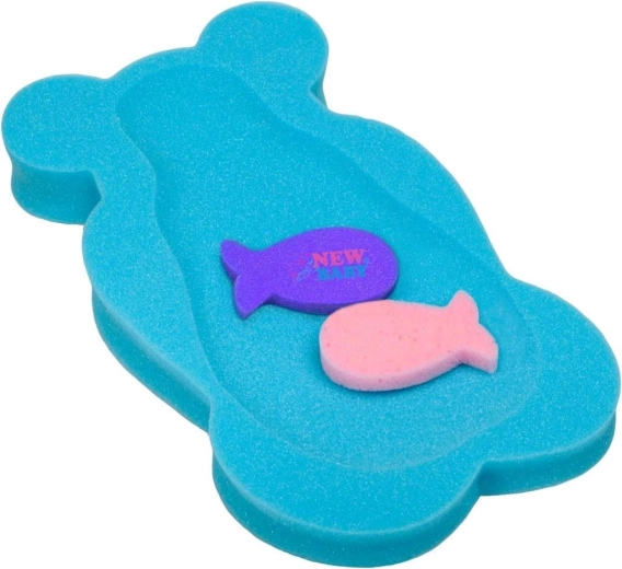 Schuimbadmat NEW BABY Basic beer blauw
