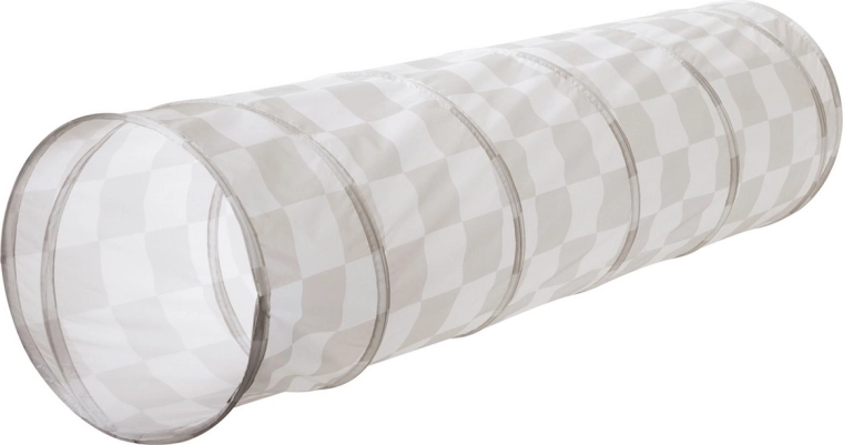 Kinder speeltunnel 3 Sprouts recycled checkerboard beige