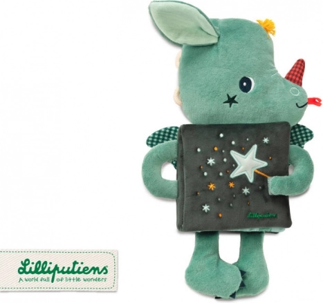 pluchen knuffelboek en knuffel draak Joe 3 m+ van Lilliputiens
